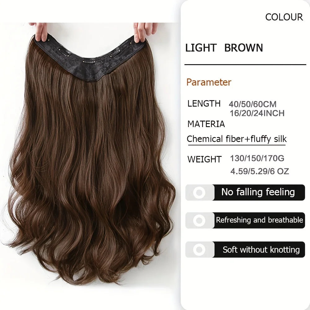 Synthetic Long Wavy U-Shaped Clip in Hair Extensions 16Inch/20Inch/24Inch Clip on Hair Extensions for Women Hair Accessories