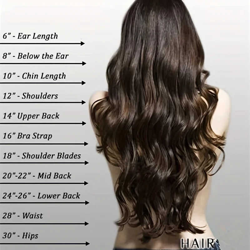 Synthetic Long Wavy U-Shaped Clip in Hair Extensions 16Inch/20Inch/24Inch Clip on Hair Extensions for Women Hair Accessories