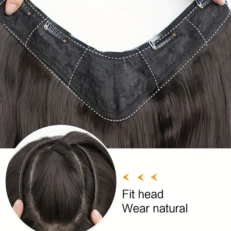 Synthetic Long Wavy U-Shaped Clip in Hair Extensions 16Inch/20Inch/24Inch Clip on Hair Extensions for Women Hair Accessories