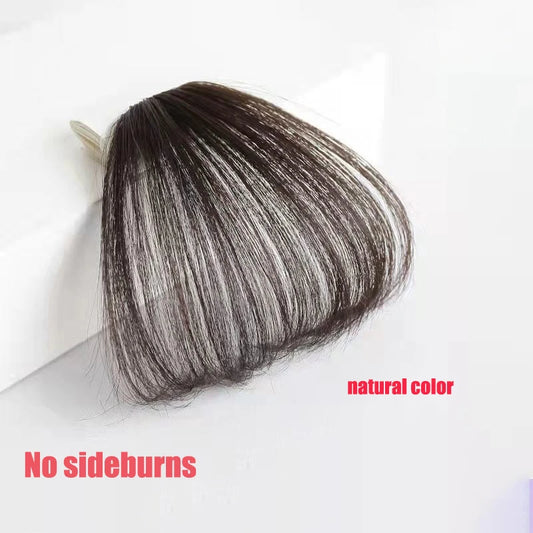 3D Remy Human Hair Air Bangs for Girl Women Forehead Reissue ONE Clip in Hair Extensions Natural Fringe Hairpiece 4 Colors